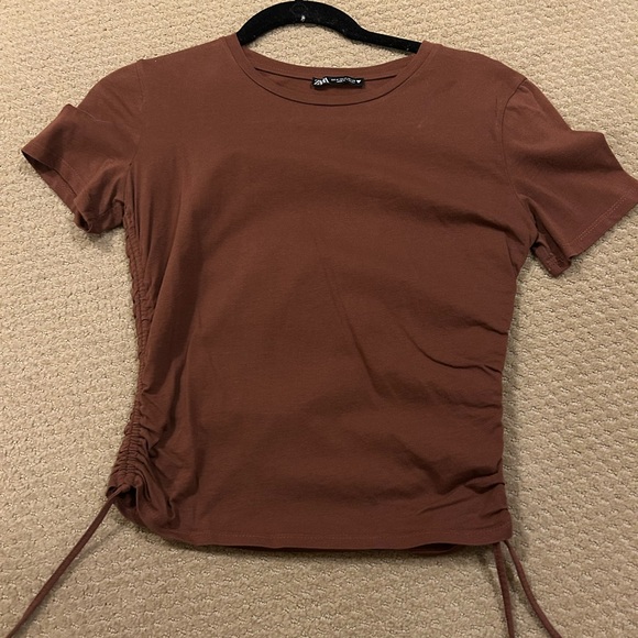 Zara Brown Tshirt - Picture 1 of 3